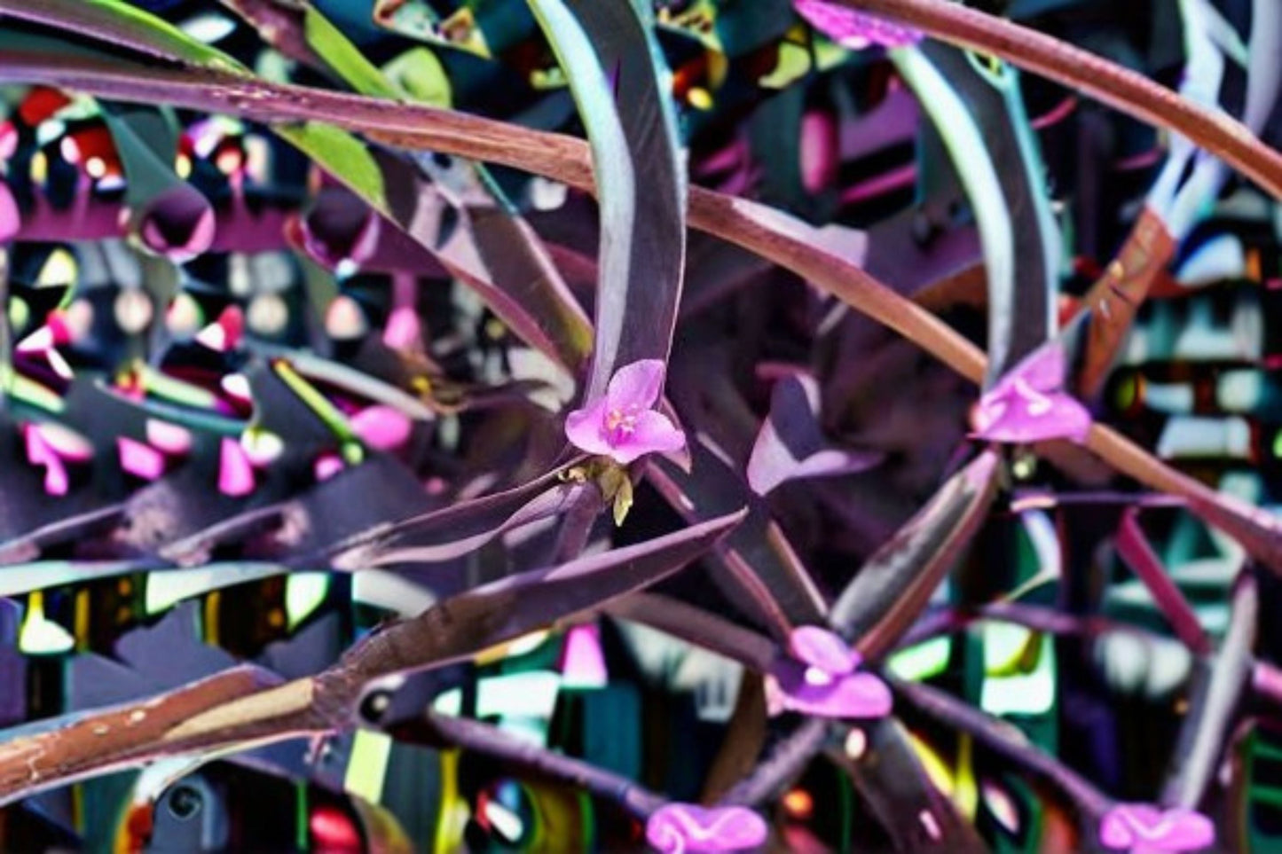 Purple Heart 6 Cuttings – Tradescantia pallida – Vibrant Purple Foliage, Trailing Indoor Plant for Hanging Baskets and Containers