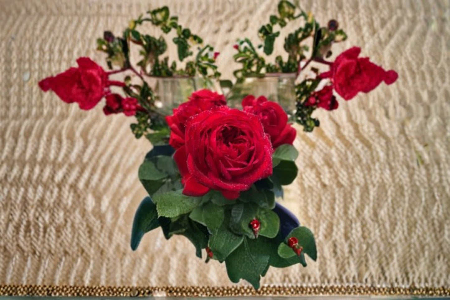 Francois Rose Live Plant – Blood Red Double Garden Rose – Vibrant Red Blooms – Hardy Garden Rose – Rosa ‘Francois’