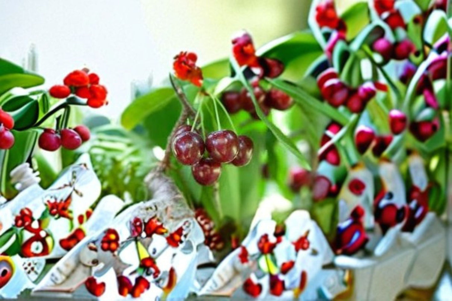 Bing Cherry Cuttings – 6 Prunus avium Fruit Tree for Home Garden, Orchard, Sweet Edible Cherries
