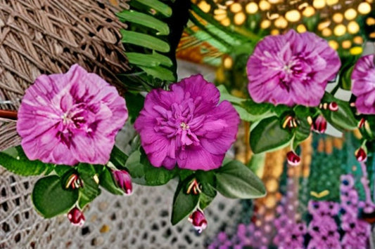 Magenta Chiffon Rose of Sharon Live Plants – Pink Hibiscus syriacus, Flowering Shrubs for Garden, Pollinator Attracting, Easy Care