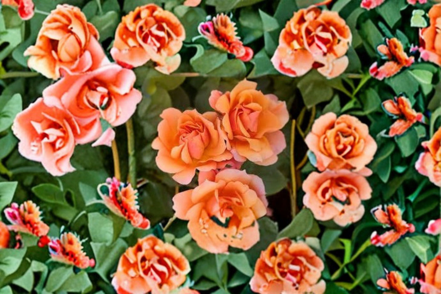 Tequila Rose Live Rose Plant 1.5 Gal Apricot Orange Fragrant Bloom Garden Flower