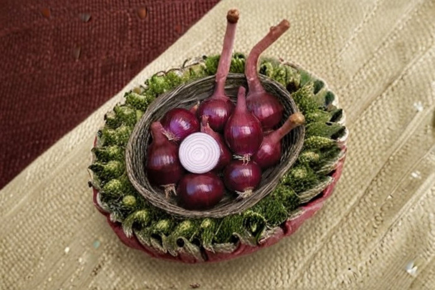 Red Baron Onion Bulbs 1 Lb Non-GMO Allium cepa Sets for Gardening and Culinary Use