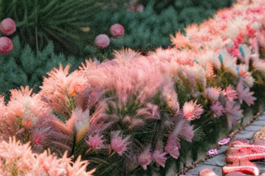 Muhly Grass Live Plant – Pink Ornamental Grass Ground Cover – Soft Feathery Plumes – Muhlenbergia capillaris