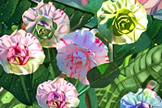 LA Peppermint Camellia Japonica Live Starter Plant – 4L Pot, Pink and White Flowers, Hardy Shrub for Garden Landscaping