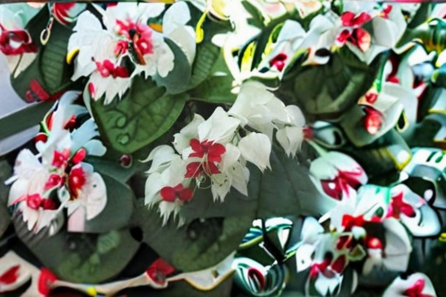 White Bleeding Heart Vine Live Plant in Pot – Clerodendrum thomsoniae White Form, Flowering Indoor and Garden Plant