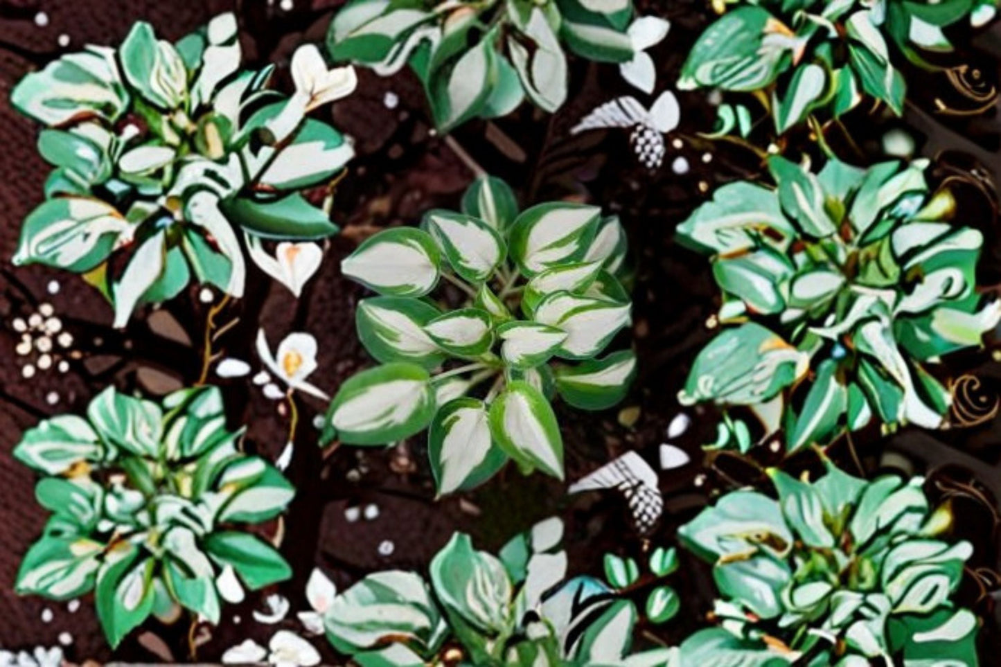 Pandora's Box Hosta Live Starter Plant – Mini Dwarf Variegated Foliage, Easy Care, Small Garden, Container Plant, Hosta ventricosa