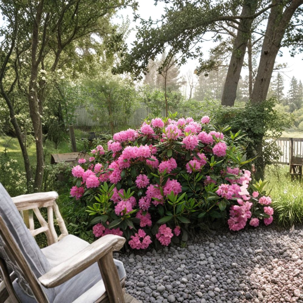 Rhododendron ‘Haaga’ Live Evergreen Shrub | Pink Blooms | Cold Hardy | Field Grown 12-15 Inches Wide