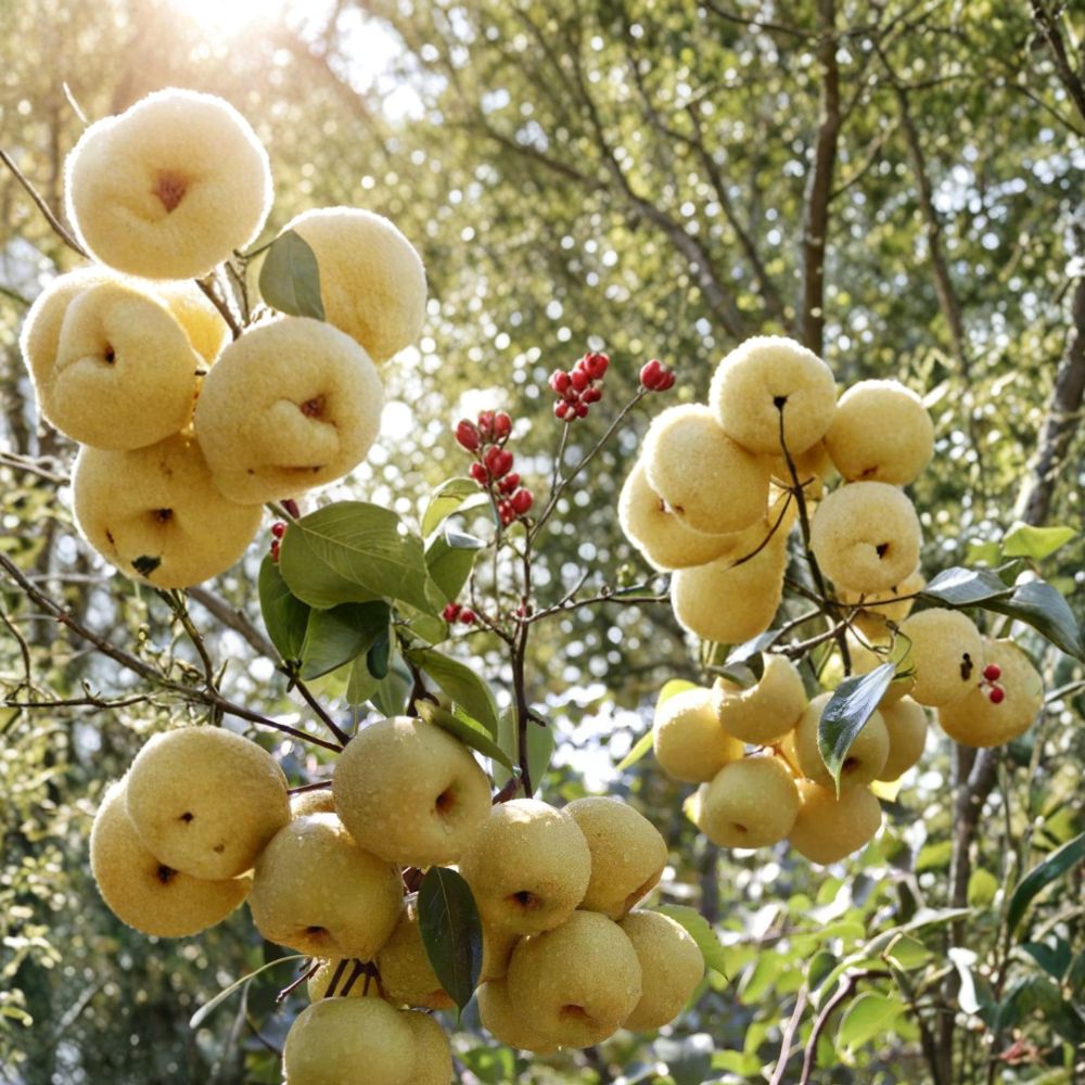 Dangshan Su Li Asian Pear Tree – Live Bare Root Grafted Tree with Juicy, Crisp Fruit | Pyrus pyrifolia