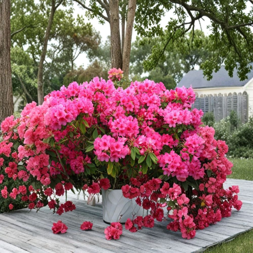 Rhododendron ‘Anna Rose Whitney’ Live Evergreen Shrub | Pink Blooming Hardy Landscape Plant | Field Grown 18–21 Inches Wide