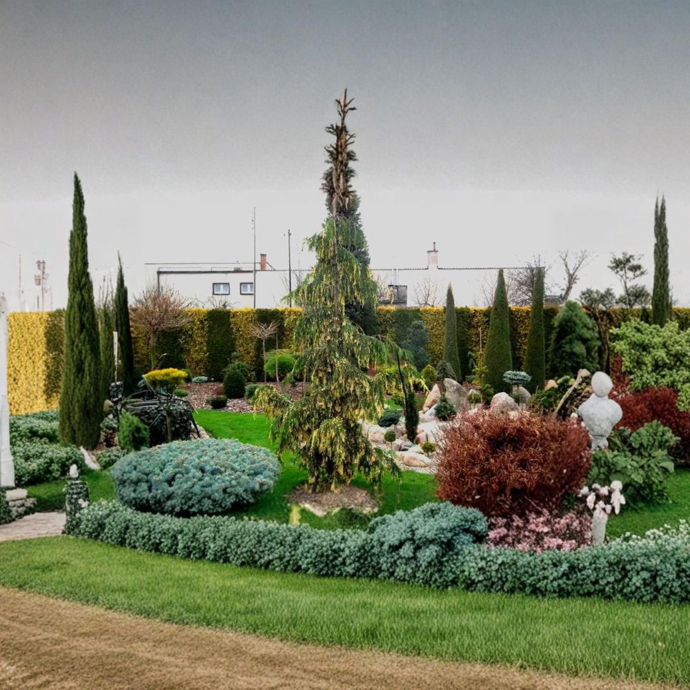 Chamaecyparis nootkatensis ‘Sparkling Arrow’ Variegated Weeping Alaskan Cedar Evergreen Conifer Container Plant