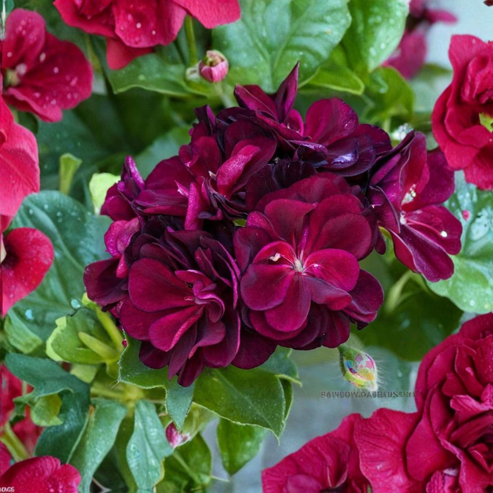 Dark Burgundy Ivy Geranium Seeds – Precision Series, Trailing Pelargonium, Hanging Basket Flowers, Easy to Grow, Over 25 Seeds Included