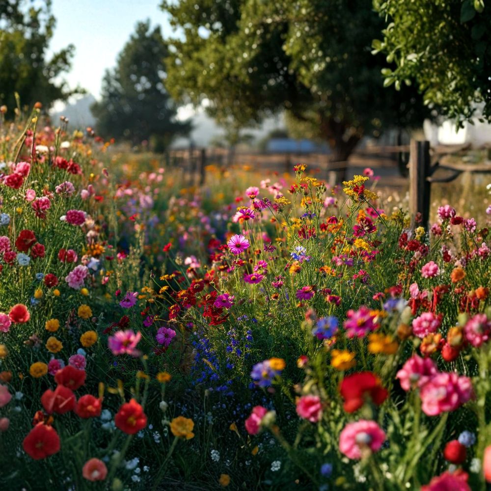 Wildflower Seed Mix – 1000 Seeds, Pollinator Garden, Hummingbird & Butterfly Attracting, Annual & Perennial Flower Blend