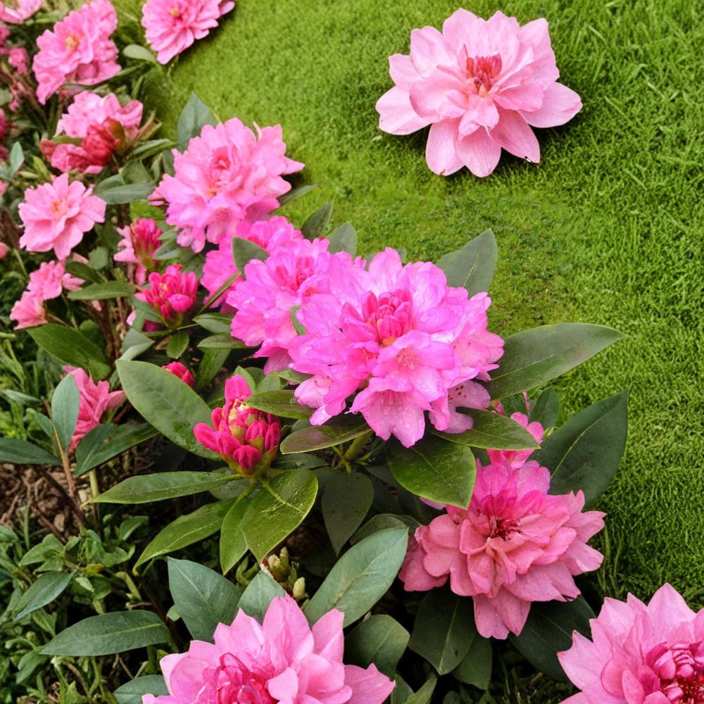 Rhododendron ‘Queen Alice’ Live Evergreen Shrub | Bright Pink Blooms | Cold Hardy Landscape Plant | Container Grown