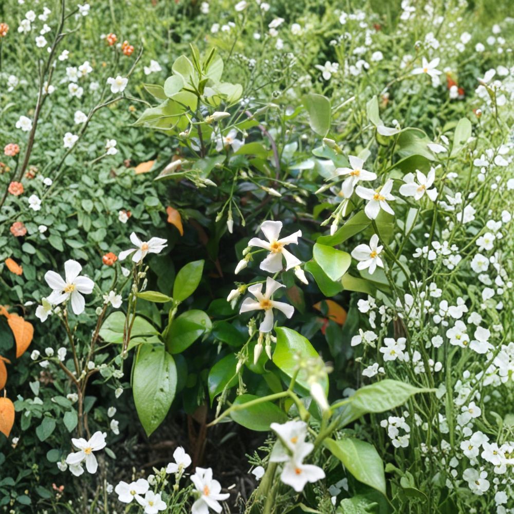 Asian Star Jasmine Live Plants – Trachelospermum asiaticum Vines, Fragrant Evergreen Ground Cover, Lot of 6