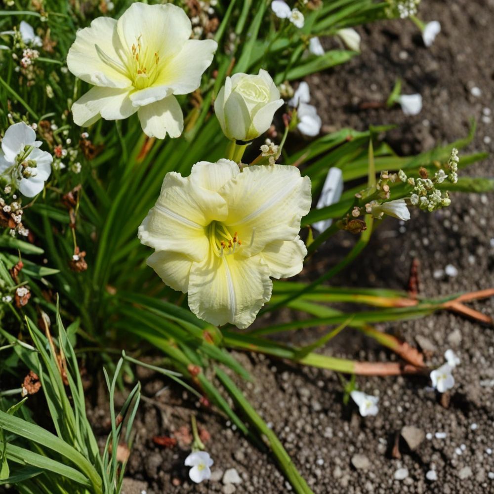 Joan Senior Daylily Bare Root Plants – Hardy White Perennial Flower Garden Plants, Low Maintenance Hemerocallis, 3 Live Plants