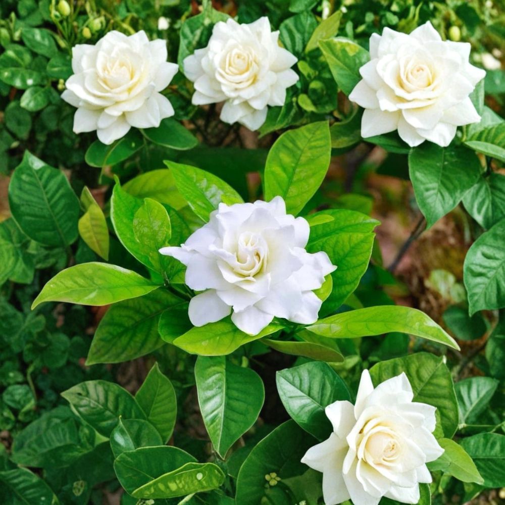 August Beauty Gardenia Live Plant – Fragrant White Blooms, Gardenia jasminoides, Outdoor Patio Plant, 12–16 inches