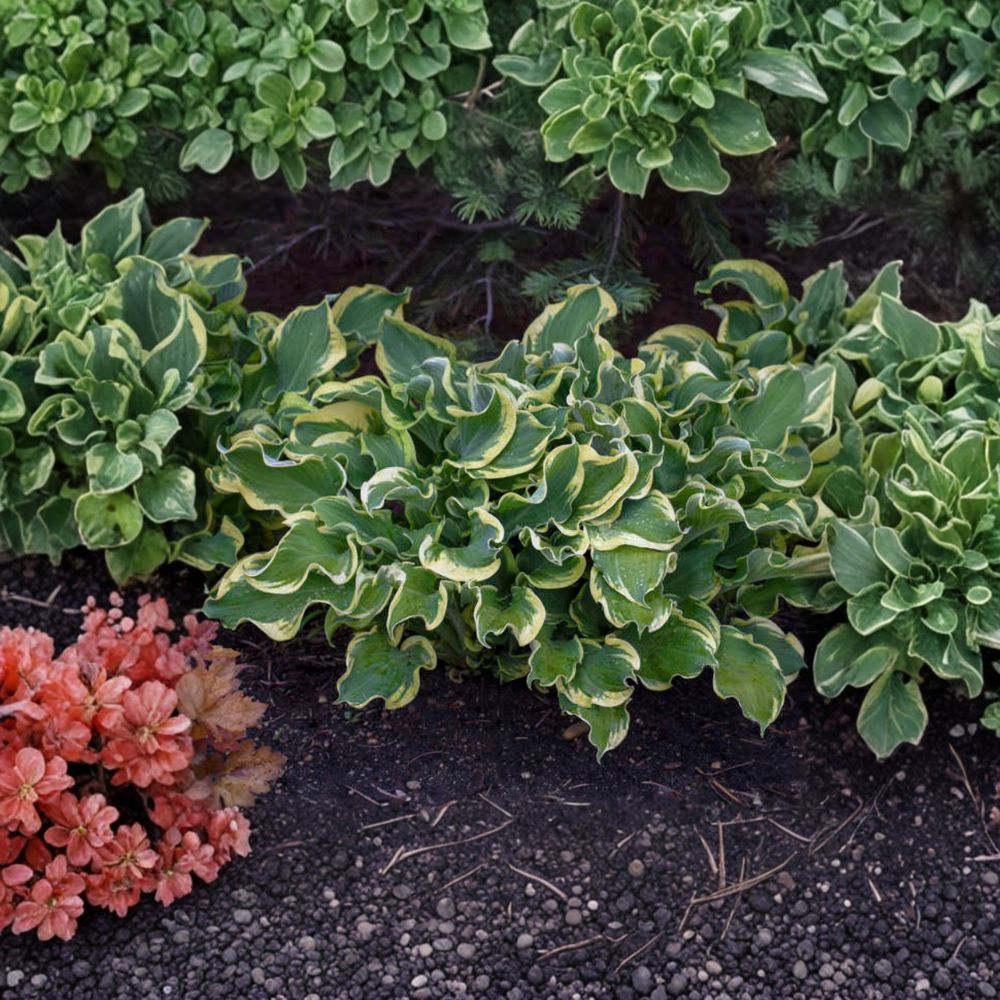 Wheee! Hosta Live Bare Root Shade Perennial – Ruffled Variegated Slug-Resistant Garden Plant, 3-Inch Starter