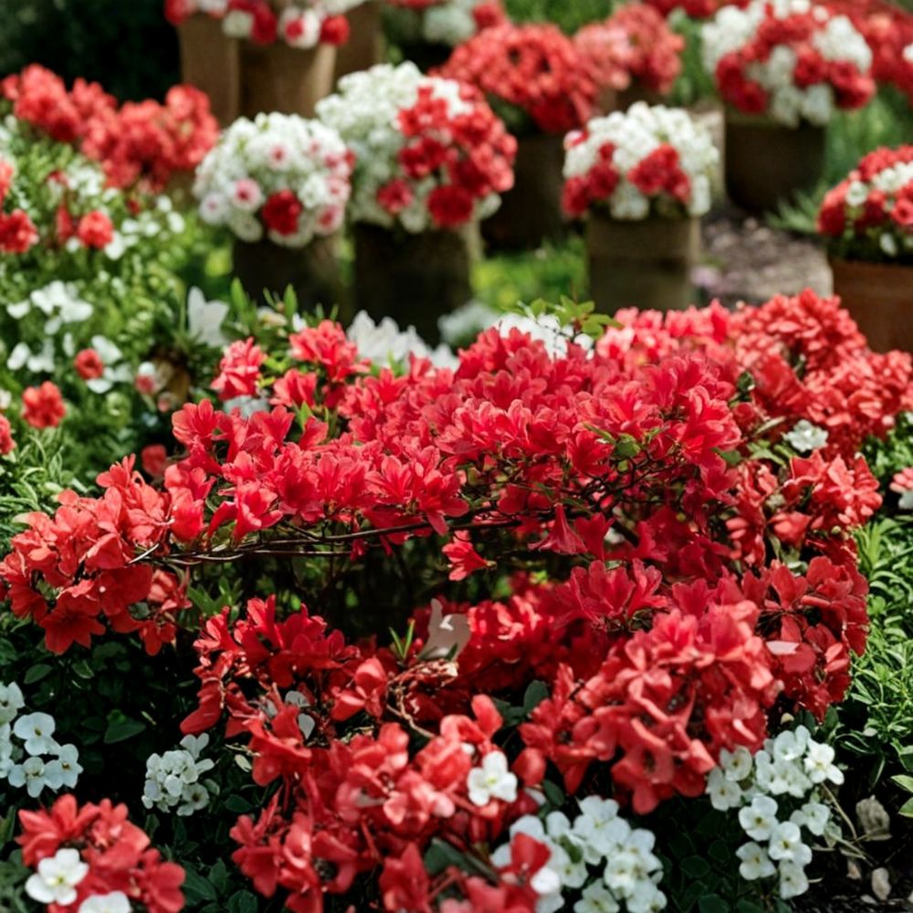 Azalea ‘Girard’s Hot Shot’ Live Evergreen Shrub | Red Orange Blooms | Compact Cold Hardy Azalea | Container Grown Plant