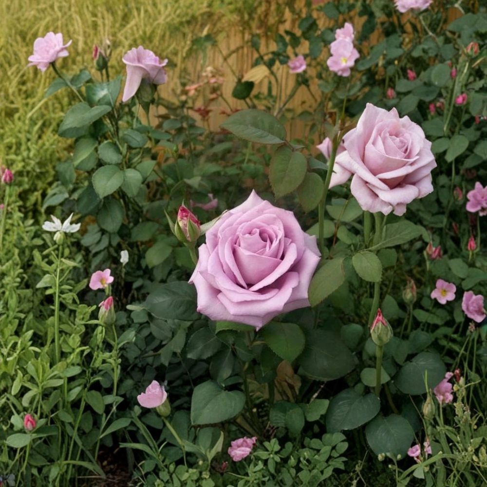 Blue Girl Rose – Hybrid Tea Live Plant | 3 Gallon Mauve Lavender Fragrant Rose Bush | Rosa 'Blue Girl'