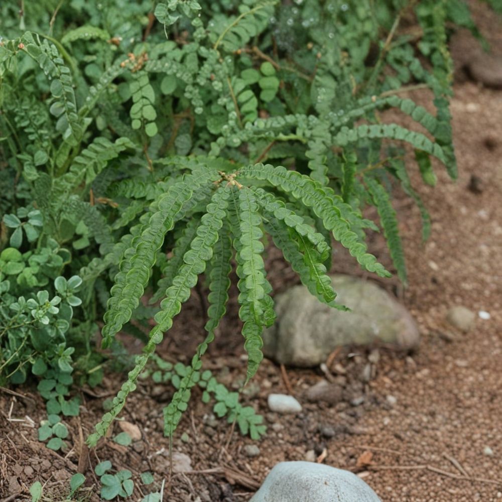 Sweet Fern Live Native Shrub 1-Gallon Pot | Comptonia peregrina Fragrant Wildlife-Friendly Landscape Plant