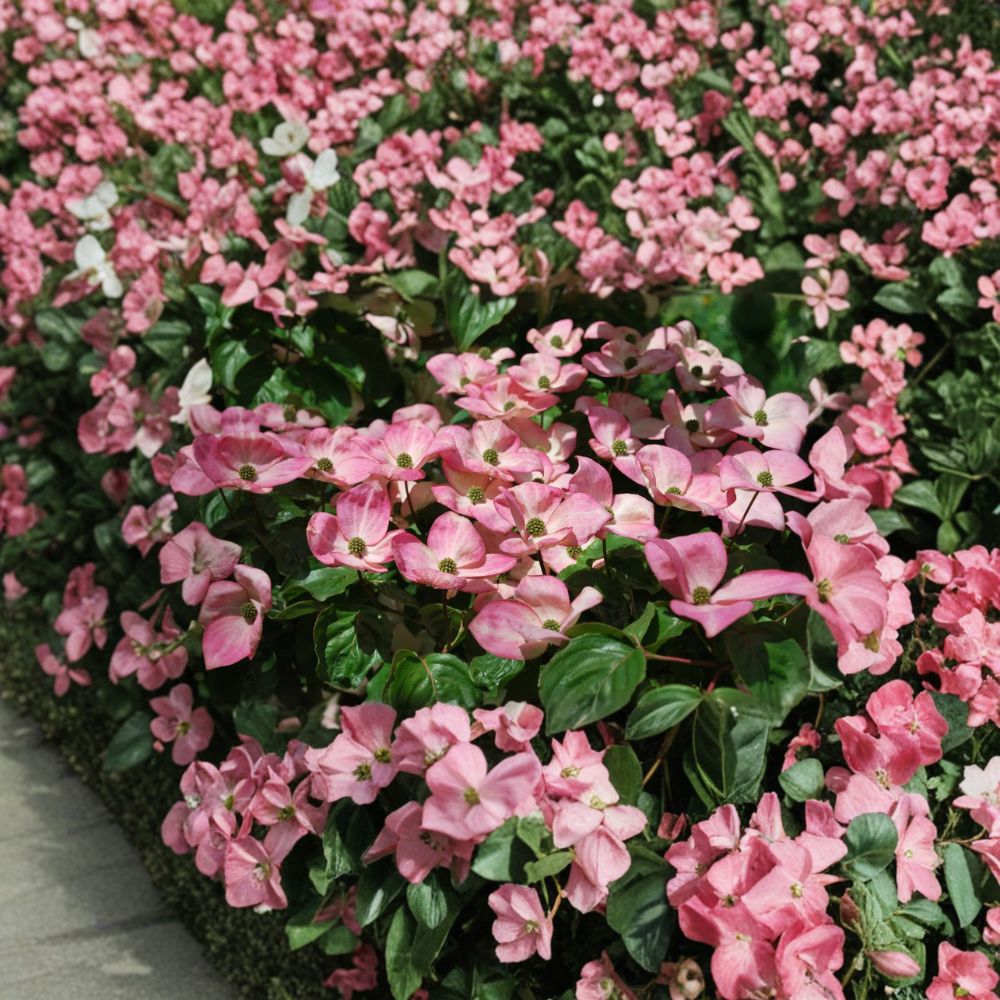 Satomi Pink Kousa Dogwood – Live Flowering Tree in 1-Gallon Pot | Cornus kousa 'Satomi' | Pink Blossom Landscape Tree