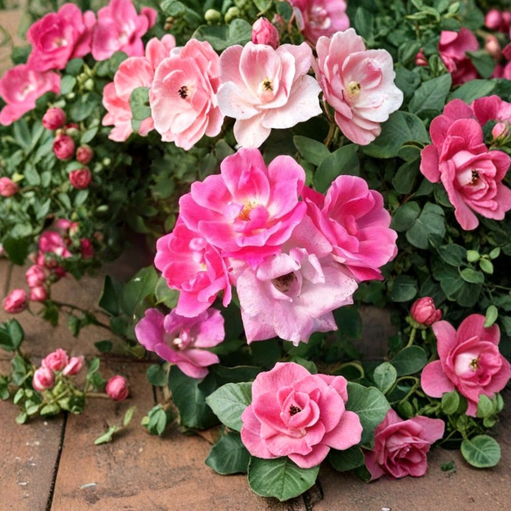 Pink Knock Out® Rose Live Shrub Plant – Medium Pink, 1 Gallon, Disease-Resistant Landscape Rose with Continuous Blooms