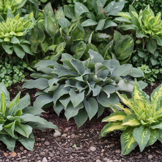 Hosta 'Halcyon' Bare Root Starter Plant – Frosty Blue Shade Garden Perennial with Blue-Violet Flowers and Slug-Resistant Foliage