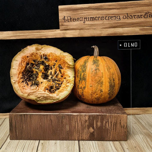Lady Godiva Pumpkin Seeds – Organic Hulless Styrian Pumpkin Variety for Garden & Homestead Cultivation, Easy to Grow, 40 Seeds