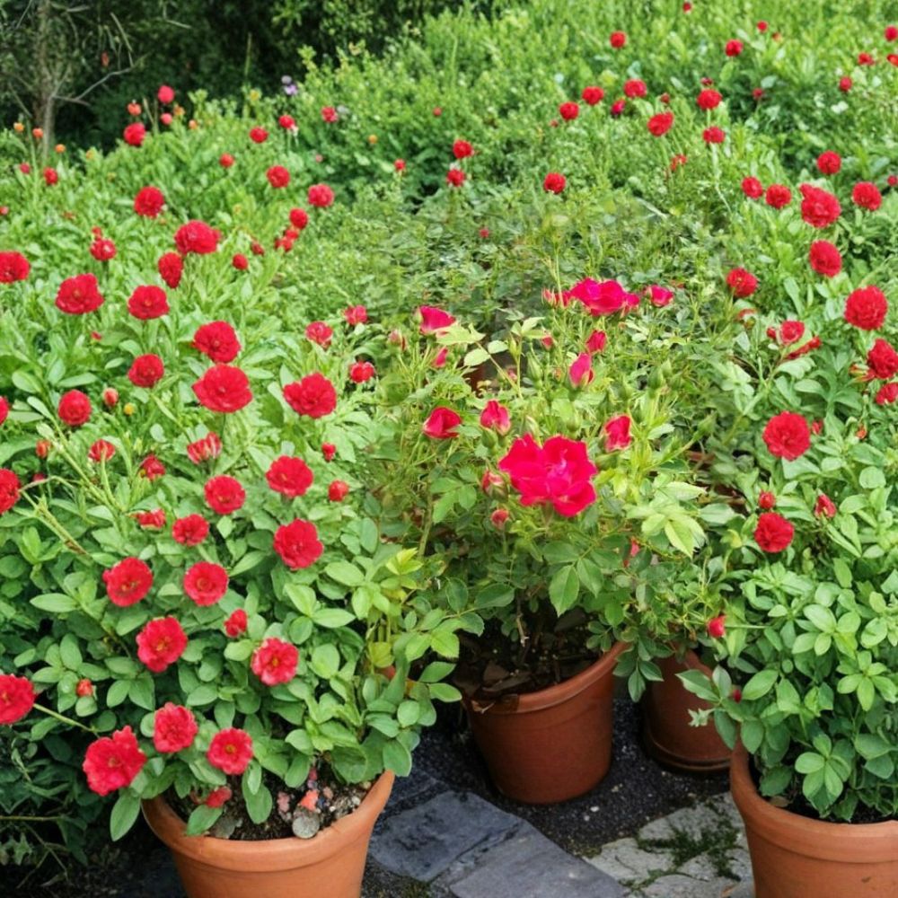 Red Drift Rose Live Plant – 3 Gallon Groundcover Shrub with Red Blooms, Disease-Resistant Compact Landscape Rose Bush