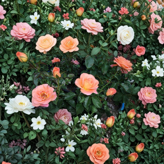 Live Rose Plant – 3 Gallon New Year Grandiflora Orange Rose Bush – Hardy Landscape Rose with Vibrant Blooms