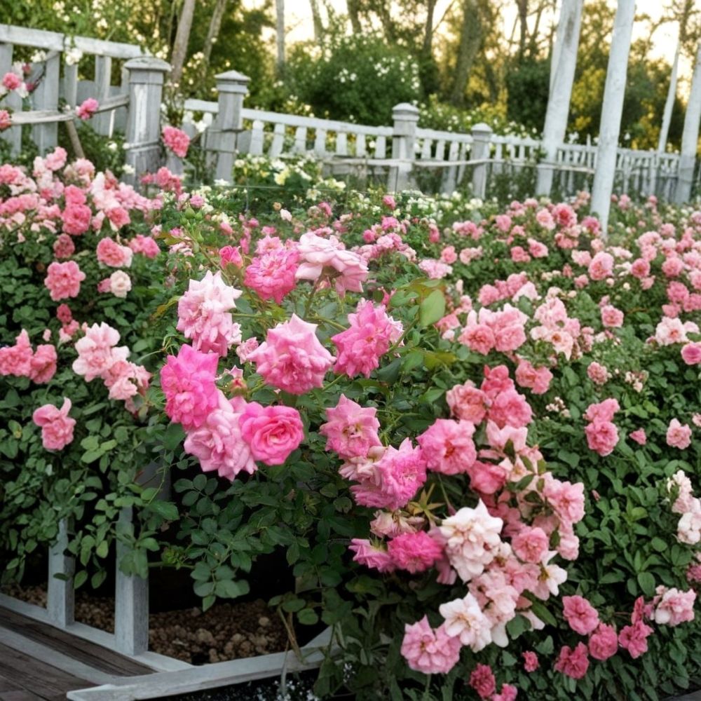 Sweet Drift® Rose – Rosa hybrida Groundcover Live Plant, Pink Double Flowers, 5 Gallon Size, Landscape & Garden Friendly