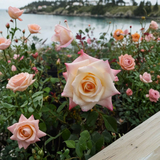 Peace Rose Live Plant – 2 Gallon Yellow Blend Hybrid Tea Rose – Award-Winning Garden Rose for Easy Care and Elegant Blooms