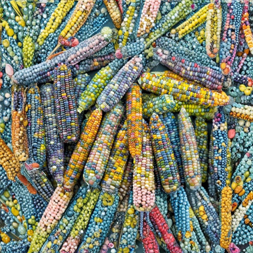 Glass Gem Corn Seeds – Organic Heirloom Rainbow Flint Corn 100 Seeds – Edible & Decorative Variety