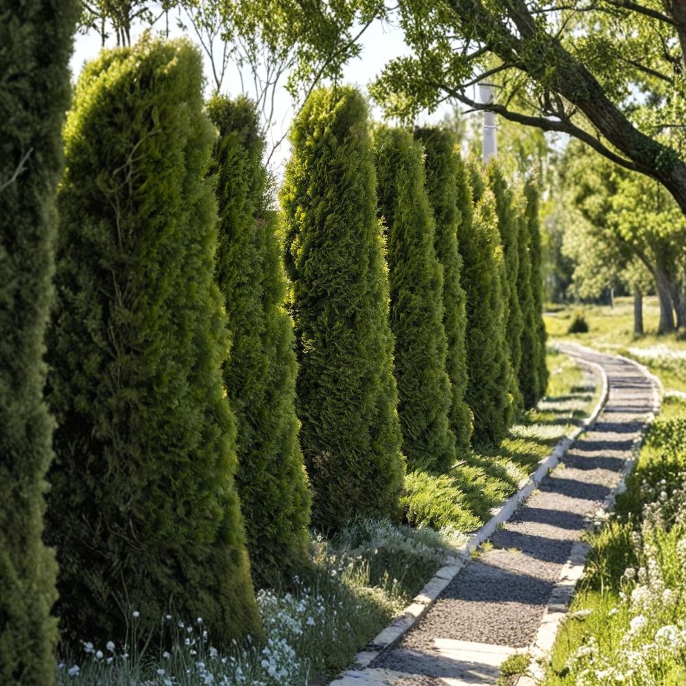 Emerald Green Arborvitae Starter Plants 20 Pack Bare Root Plugs Thuja occidentalis ‘Smaragd’ Privacy Hedge Evergreen Landscaping