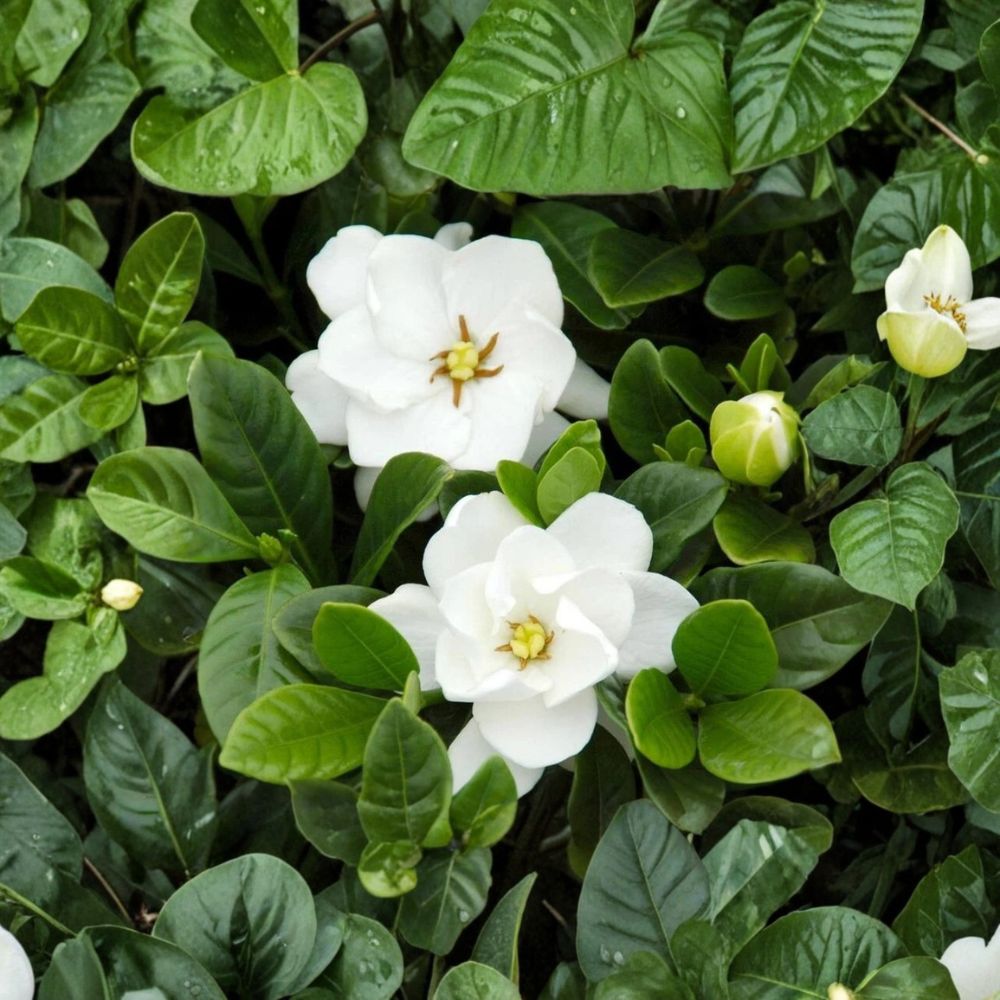 Gardenia ‘Buttons’ Live Plant – Dwarf Cape Jasmine in 2.5 Qt Pot, Double White Fragrant Flowers, Compact Patio Garden Plant