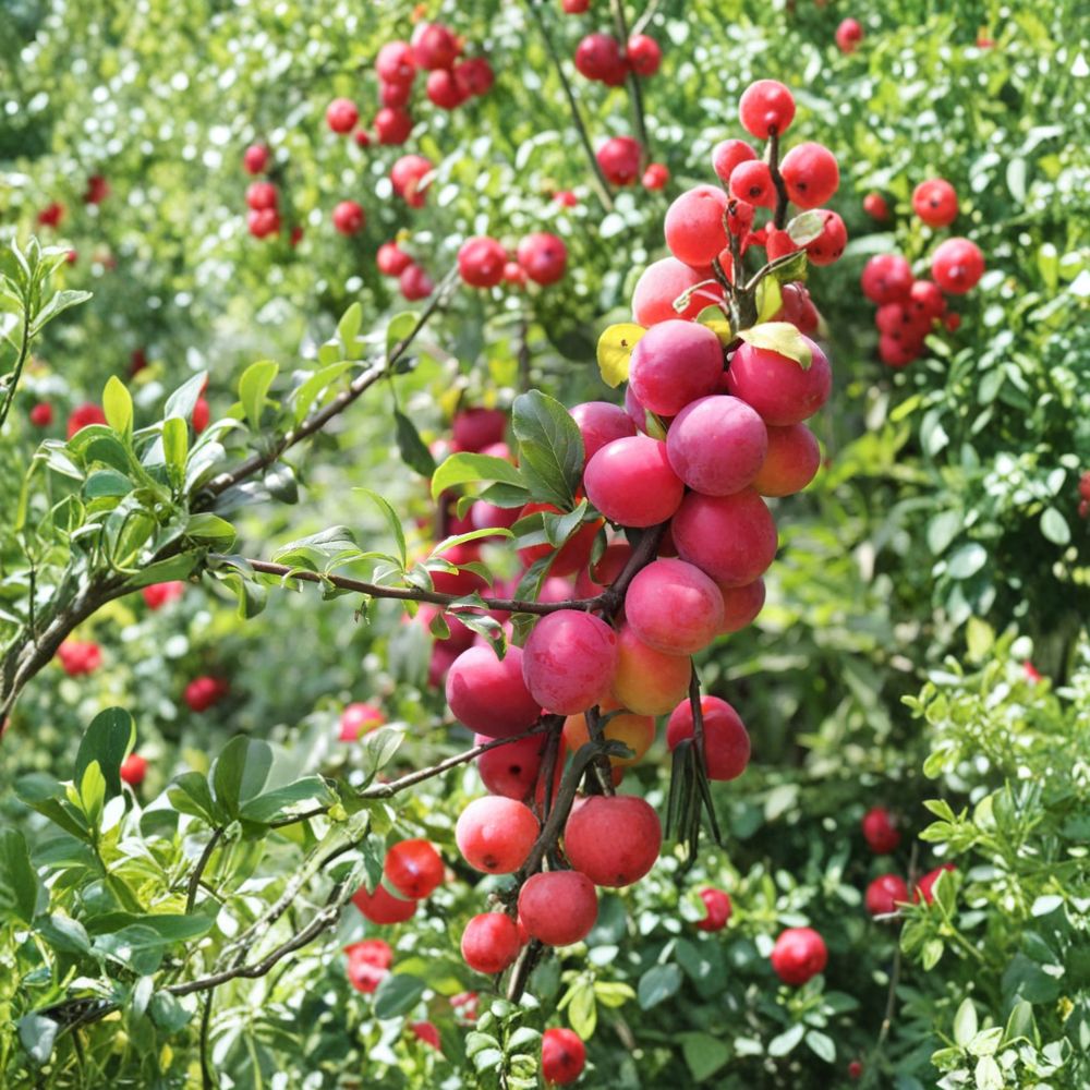 American Plum Tree – Live Rooted Starter Plant, Edible Fruit Shrub, Self-Pollinating, Zones 3-8, Prunus americana