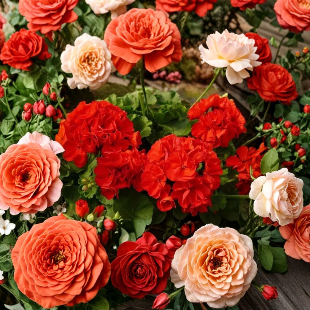 Red Geranium Seeds – 10 Premium Flower Seeds for Garden, Patio & Hanging Baskets | Classic Red Blooms Pelargonium spp.