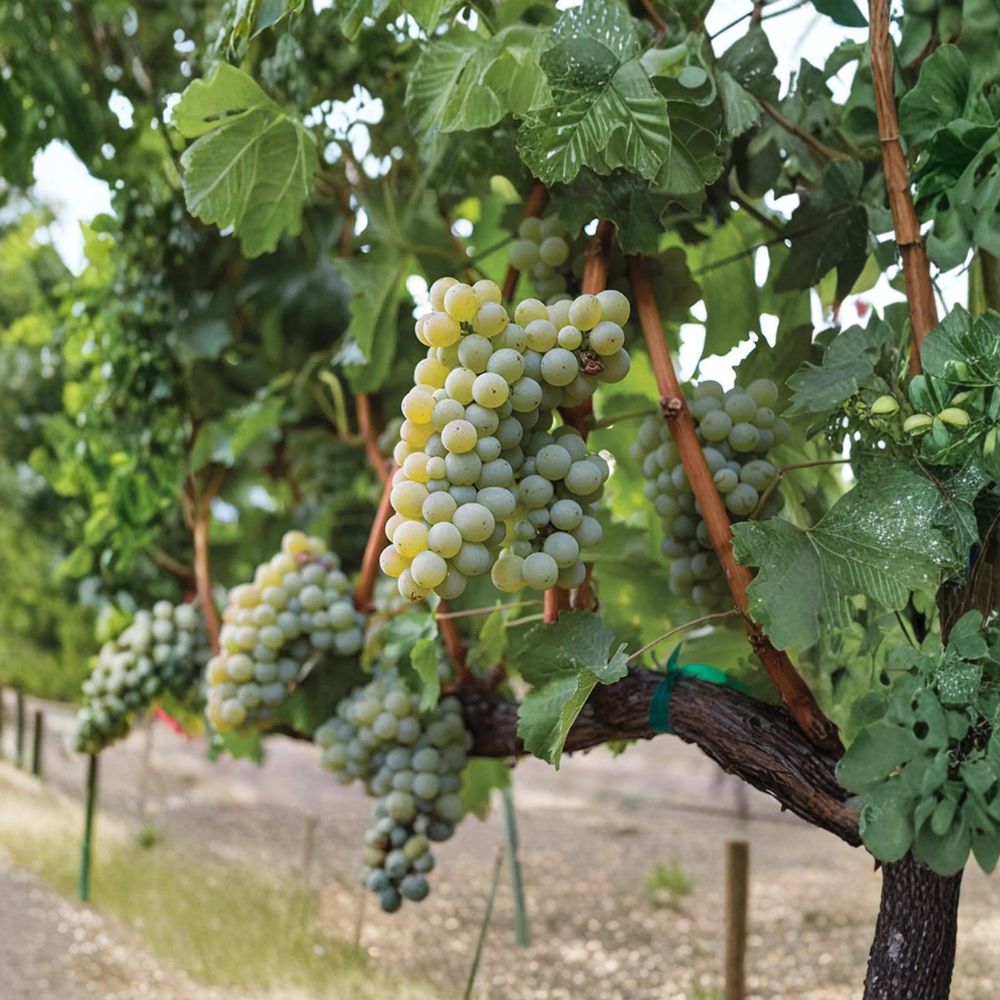 Sauvignon Blanc Grape Vine – Live Potted Plant | White Wine Grape Variety for Home Winemaking & Garden Trellis