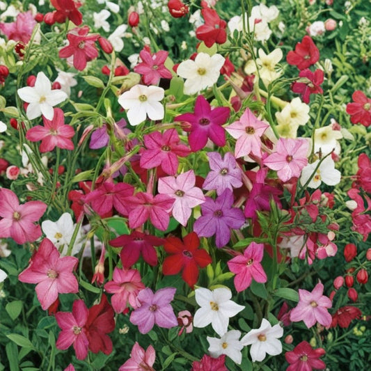 Nicotiana Alata Seeds – Jasmine Tobacco Night Blooming Flowers Mix, Fragrant Garden Seeds, Bulk 5,000+ Seeds