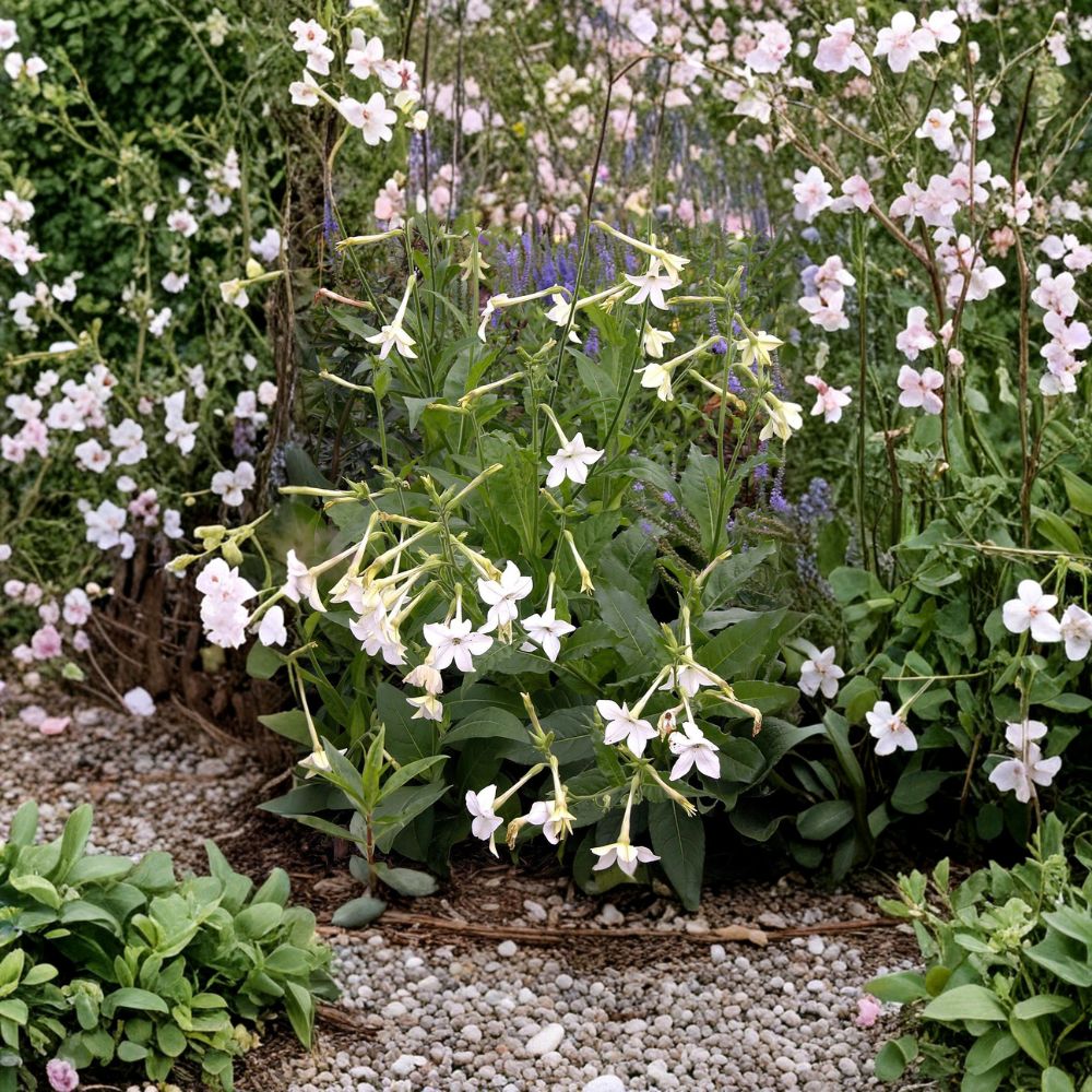 Nicotiana Alata Seeds 1000 – Jasmine Flowering Tobacco, Fragrant Night Blooming Flowers, Ornamental Garden Plant, Bulk Flower Seeds