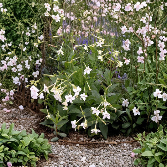 Nicotiana Alata Seeds 1000 – Jasmine Flowering Tobacco, Fragrant Night Blooming Flowers, Ornamental Garden Plant, Bulk Flower Seeds