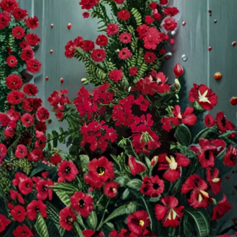Geranium Seeds Tornado Red – Pelargonium Cascading Red Blooms, Scented, 1,000 Seeds for Baskets & Containers