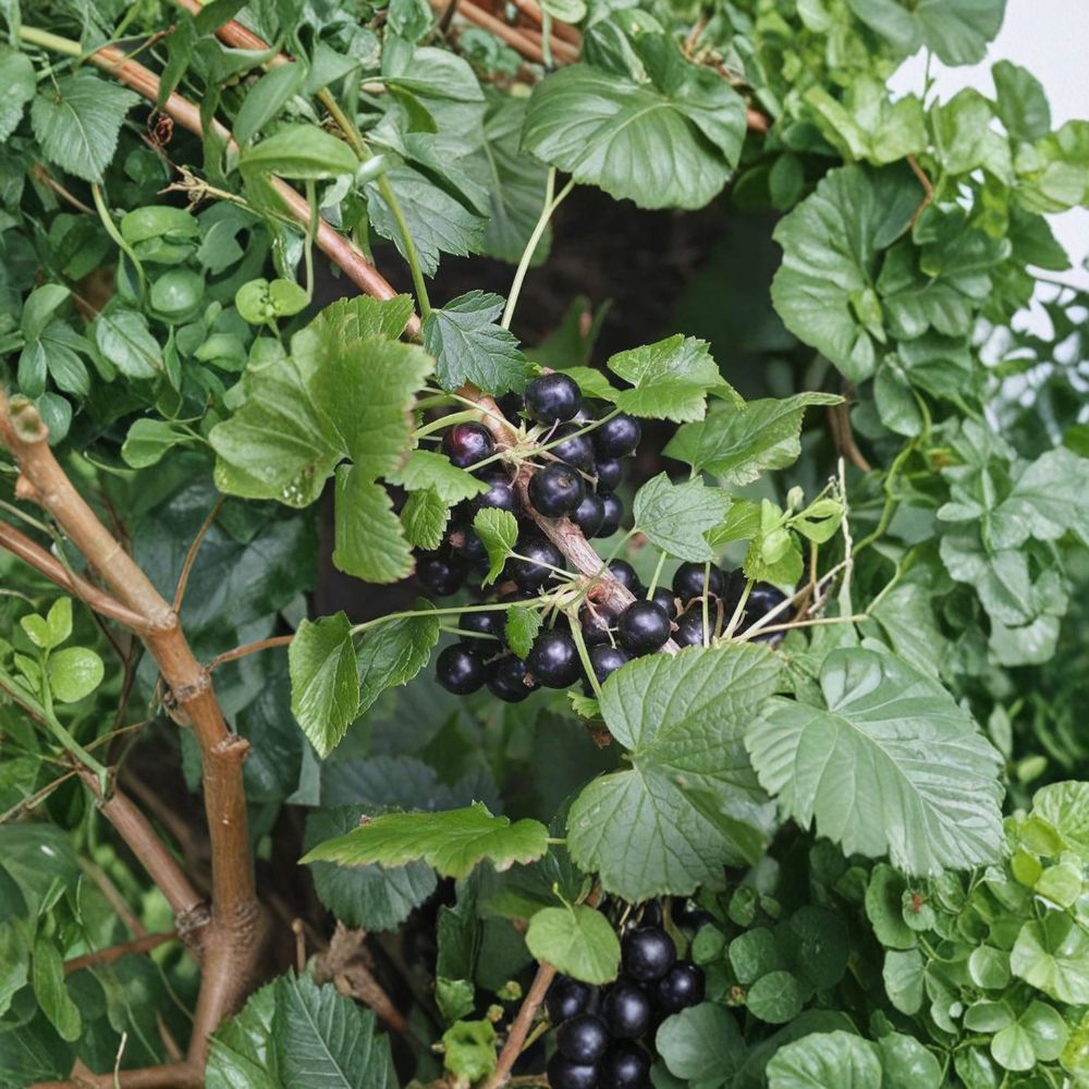 American Black Currant Live Rooted Starter Plant – Edible Berry Shrub, Self-Pollinating Fruit Bush, Zones 3-8