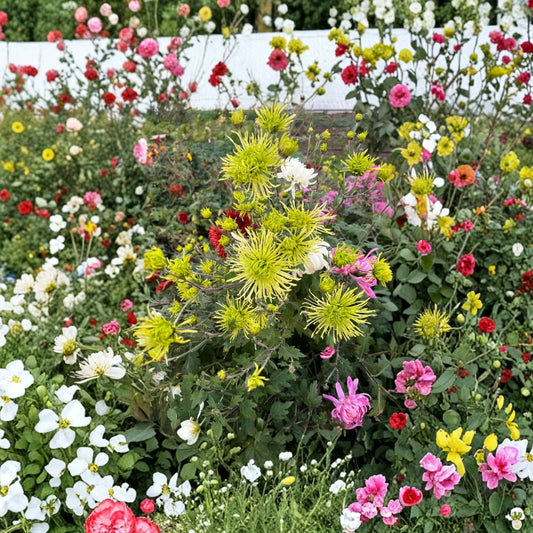 Green Chrysanthemum Plant – Potted Perennial with 5-Inch Bloom, Fall Flowering Mum, Unique Green Garden Flower