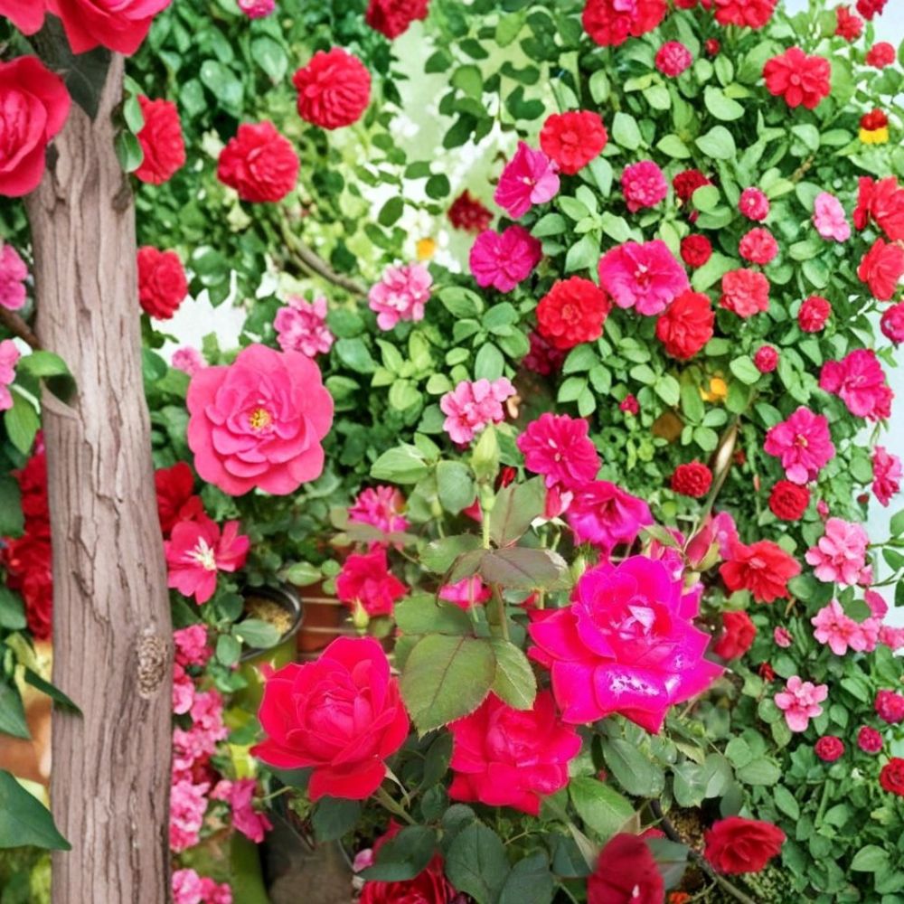 Double Knock Out® Red Rose Live Plant – 1 Gallon Bush with Double Red Blooms, Disease Resistant Rosa for Easy Care Landscaping