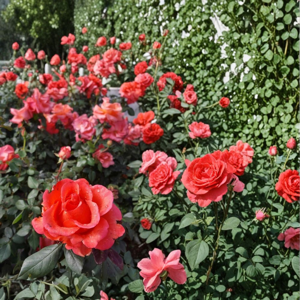 Ring of Fire Hybrid Tea Rose – Rosa Hybrid Live Bush Plant, Multicolor Blooms, 3 Gallon, Garden Ready, Landscape & Cut Flower Favorite