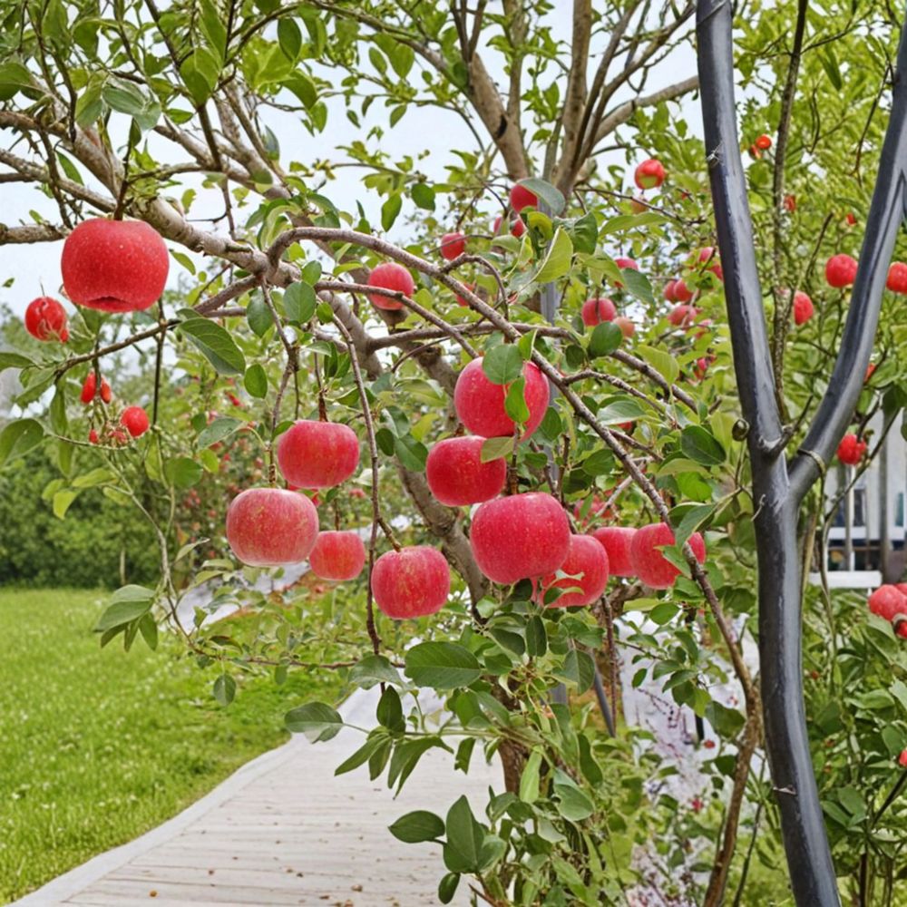 Fuji Apple Tree Bare Root 32 Inches Tall M7 Rootstock Semi-Dwarf Edible Fruit Garden Tree