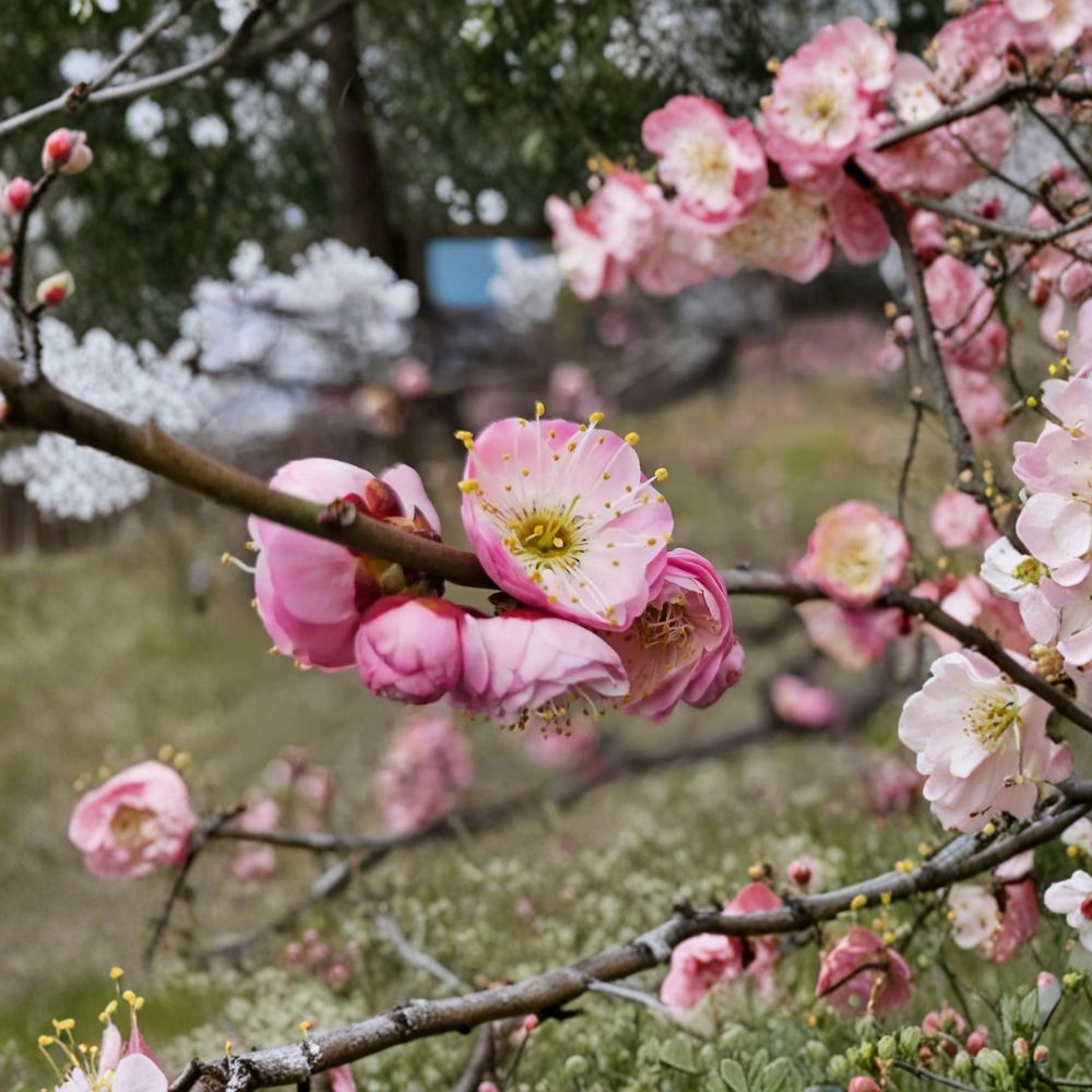 Fufen Ume Tree – Prunus mume Live Plant with Pale Pink Flowers, Ornamental Apricot Blossom, Early Spring Bloom, Compact Garden Tree