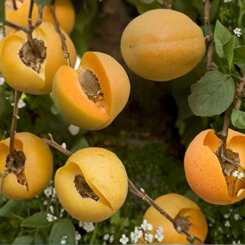 Brittany Gold Apricot Tree – Bare Root, Self-Fertile, Late Season Sweet Fruit Tree, Prunus armeniaca