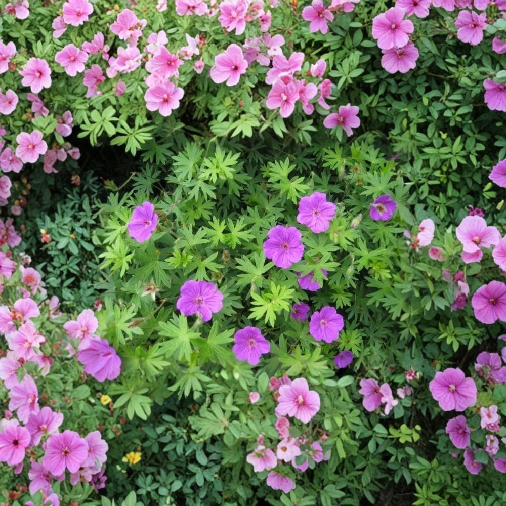 Organic Wild Geranium Bare Roots – 10 Cranesbill Maculatum Native Perennial Shade Flowers, Purple Woodland Geranium Plants